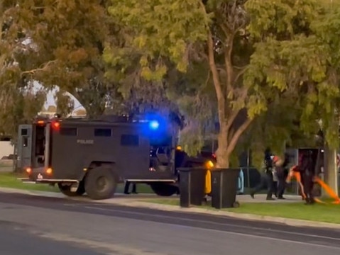 Police raided the Rebels clubhouse in Bendigo on Thursday morning. Picture: Victoria Police