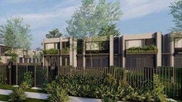 An artist's impression of a proposed 53-home subdivision on Macpherson St, Warriewood, on the site of the current Flower Power retail outlet and nursery. A state government planning panel rejected the plan, saying there was an “unyielding uniformity of design”. Picture: Supplied