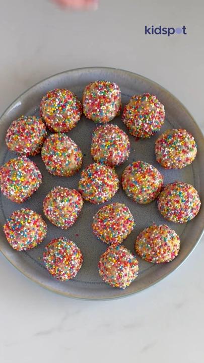 Fairy bread biscuit balls