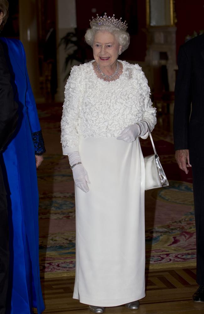 Queen Elizabeth II at a State Dinner in 2011. Picture: WireImage