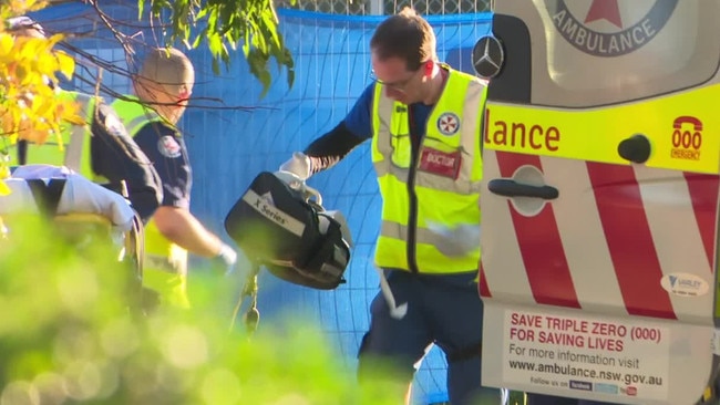 Paramedics at the scene.