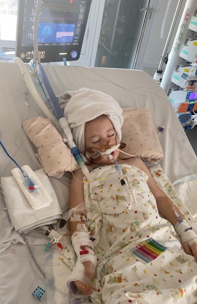 5 year old Indiana Fisher who is fighting ANE in Hobart.