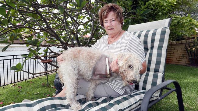 Paradise Point woman Lynette Johnston with Kyla. Photo by Richard Gosling