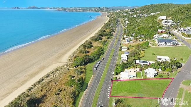 The ocean front property has two street access.