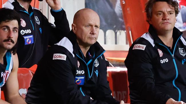 Ken Hinkley will step down as Port Adelaide coach at the end of 2025. Picture: Dylan Burns/AFL Photos via Getty Images