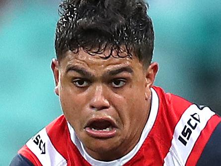 Roosters' Latrell Mitchell during NRL match Sydney Roosters v Canterbury Bulldogs at the SCG. Picture. Phil Hillyard