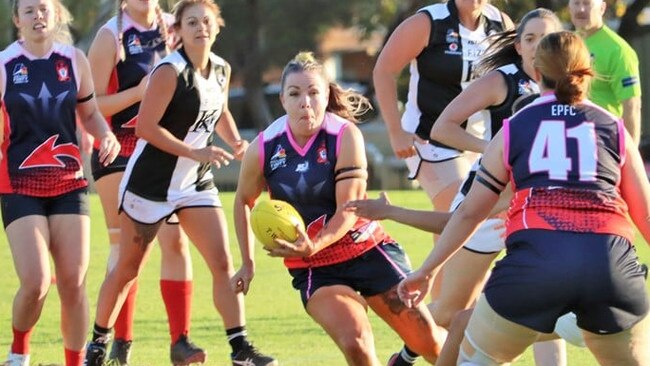 Eastern Park captain Alicia Butler looks set to lead her team to success in the 2022 finals series. Picture: Mason Parker