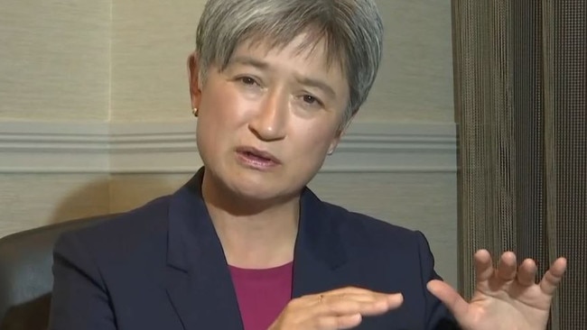 Penny Wong on AM Agenda. Picture: Sky News