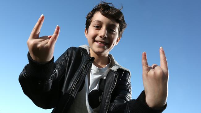 Oliver Alkhair is all excited about his role in School of Rock. Picture: Robert Pozo