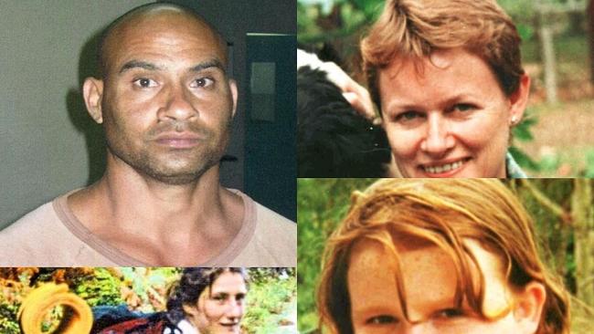 Convicted Kenilworth killer Derek Bellington Sam (top left) remains uncooperative with police after he was jailed for killing Nambour schoolgirl Jessica Gaudie (bottom right). Sam is also linked to the suspicious deaths of Celena Bridge and Sabrina Glassop.