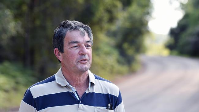 Yandina Creek resident Angelo Reitano is thrilled the dirt road that leads to his property will be sealed after 30 years of campaigning to have the work done. Picture: Patrick Woods.