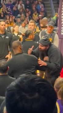 LeBron James Shoved Unruly Fan Who Touched Him On Bench Before Ejection ...