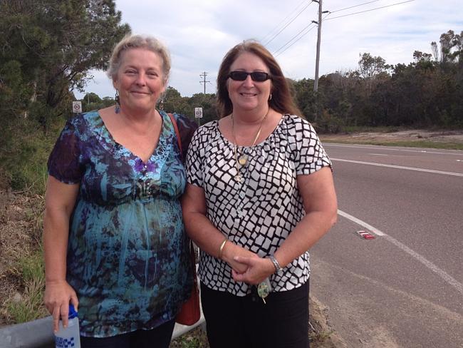 Friends Kaye Davison and Julie Baker of Gorokan believe they saw the hitch-hiking ghost of Wilfred Barrett Drive.