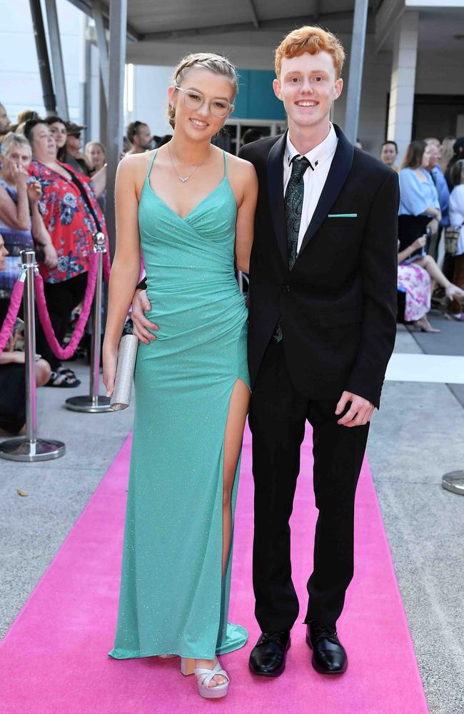 Tayla Richards and Cameron Jackson at Meridan State College formal. Picture: Patrick Woods.