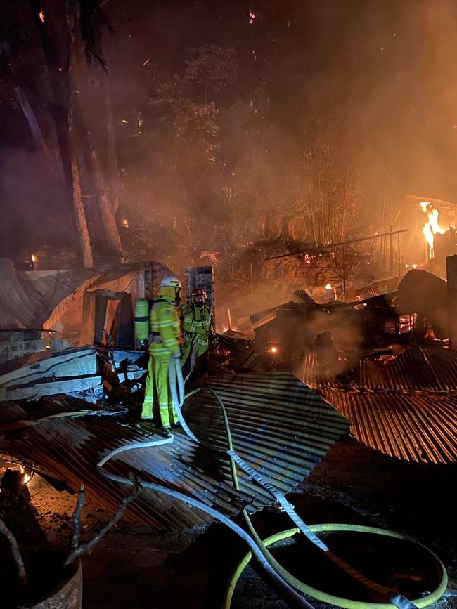 Firefighters arrived to find the restaurant