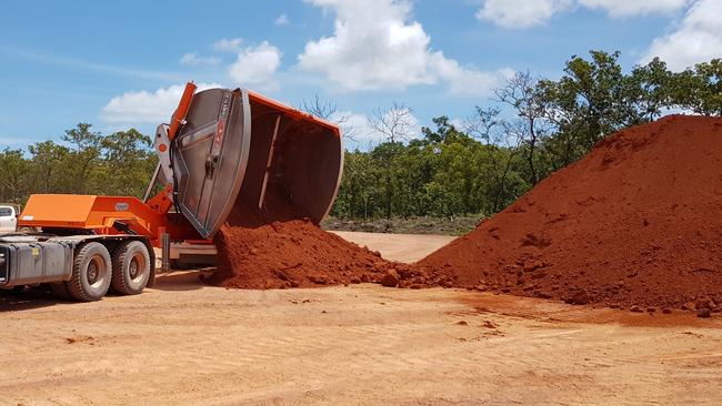 Bauxite mining.