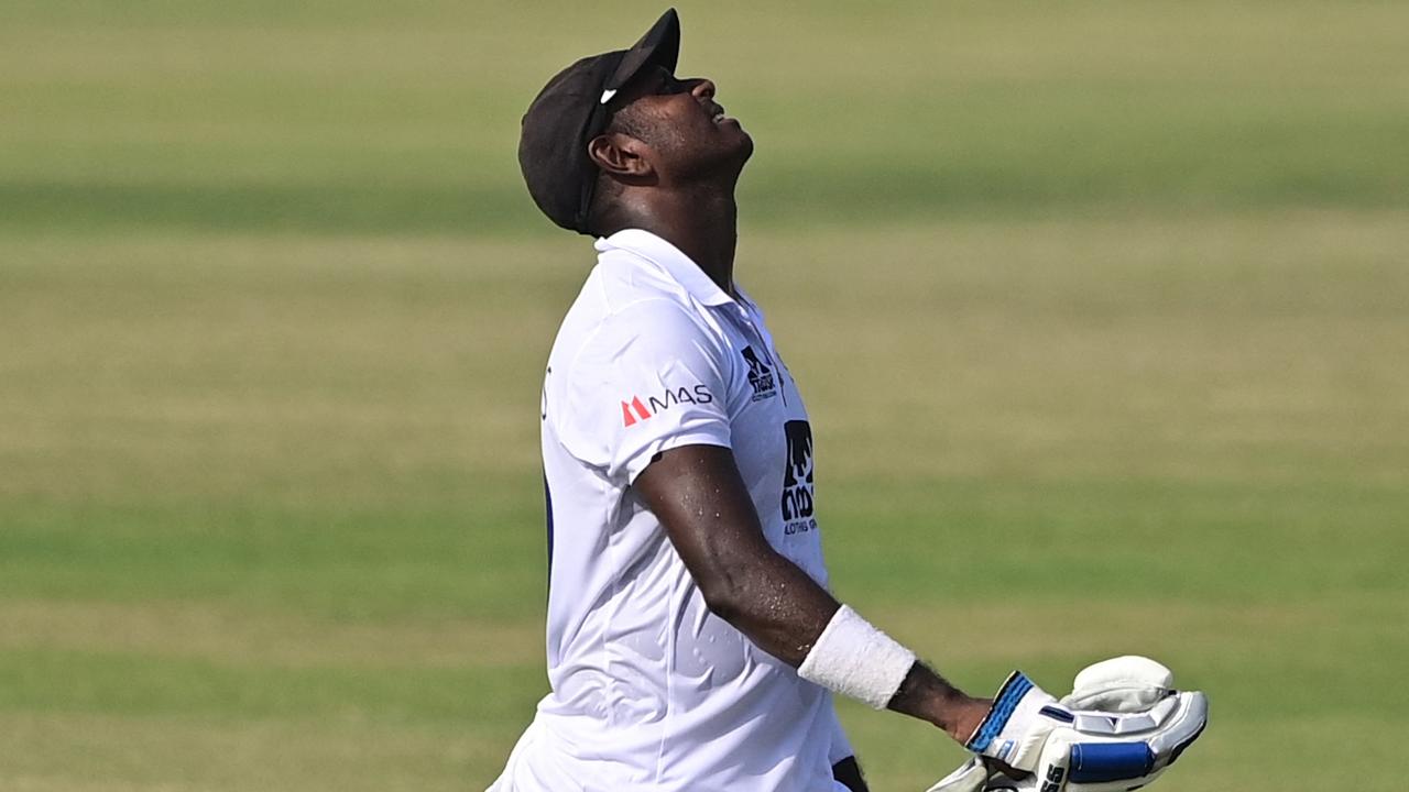 Sri Lanka's Angelo Mathews. Photo by Munir uz ZAMAN / AFP