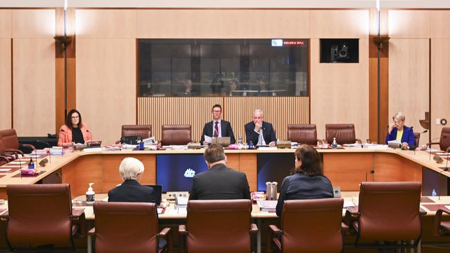 PwC CEO Kevin Burrowes fronts a Senate inquiry in Canberra. Picture: Martin Ollman