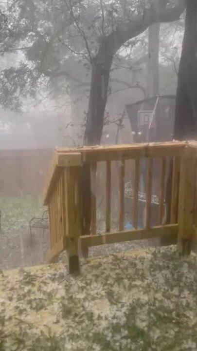 'Most Insane Hailstorm I’ve Ever Seen': Wild Weather Pummels Austin Backyard