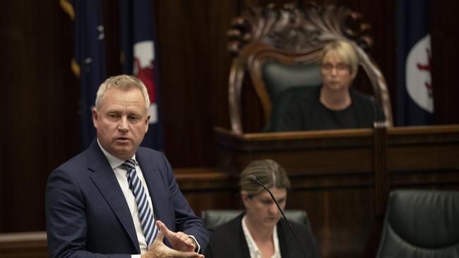 Question time in the Tasmanian Parliament, Premier Jeremy Rockliff. Picture: Chris Kidd