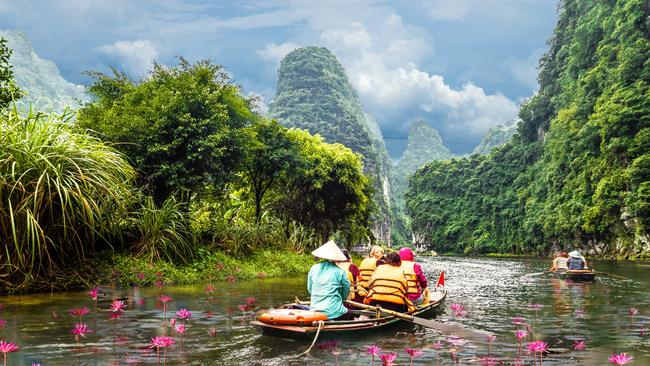 A boat ride from Trang An in the Ninh Binh Province.