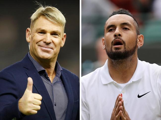 Shane Warne and Nick Kyrgios.