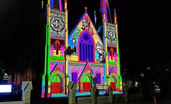 Photos of the Lights of Christmas display at the Rockhampton St Jospeh's Cathedral. Picture: Matthew Standing