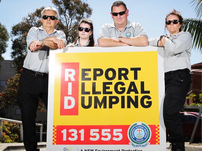 Environmental Protection Authority RID Squads are responsible for dealing with illegal rubbish dumping in NSW.