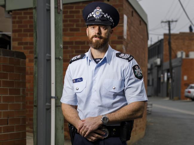 Australian Federal Police agent Dean Chidgey in Canberra. Picture by Sean Davey.