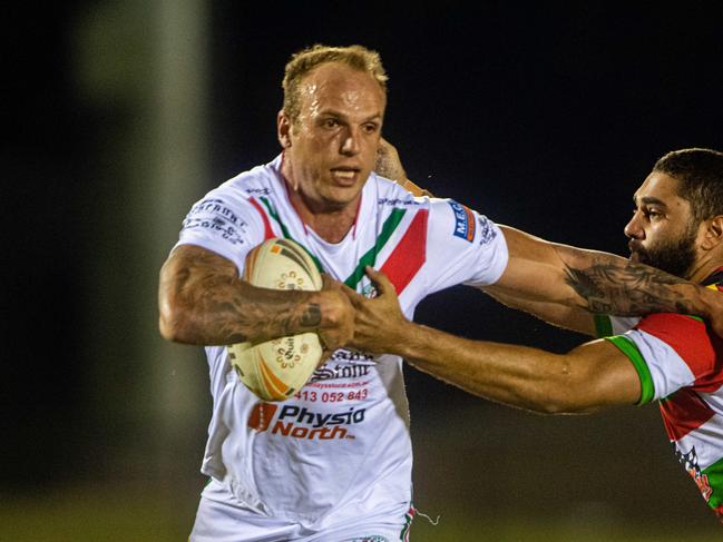 Nightcliff's Clint Chettle has the speed his side needs if they to fight their way back into the grand final. Picture: Che Chorley