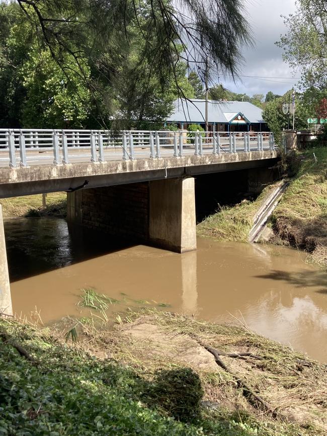 Stonequarry Creek has dropped to a manageable level on Friday, March 4. Picture: Adelaide Lang