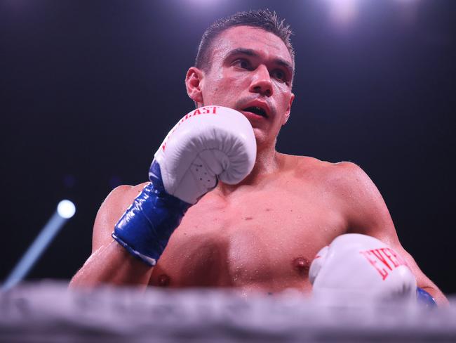 Tim Tszyu must head to the US to fight Charlo. Picture: Adam Bettcher/Getty Images)