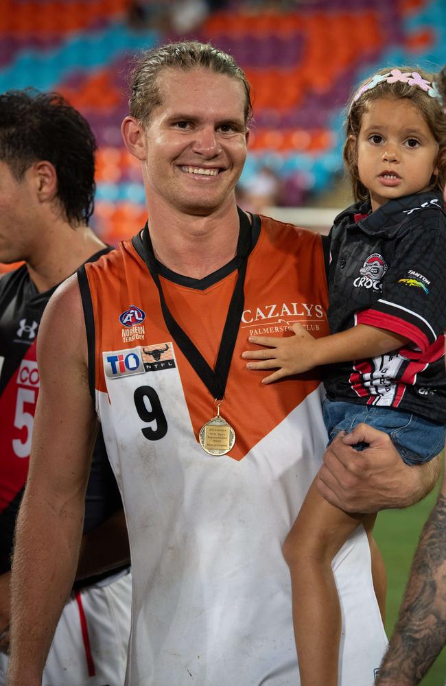 Jed Anderson as the NTFL Buffaloes' mens side beat the Essendon Bombers. Picture: Pema Tamang Pakhrin