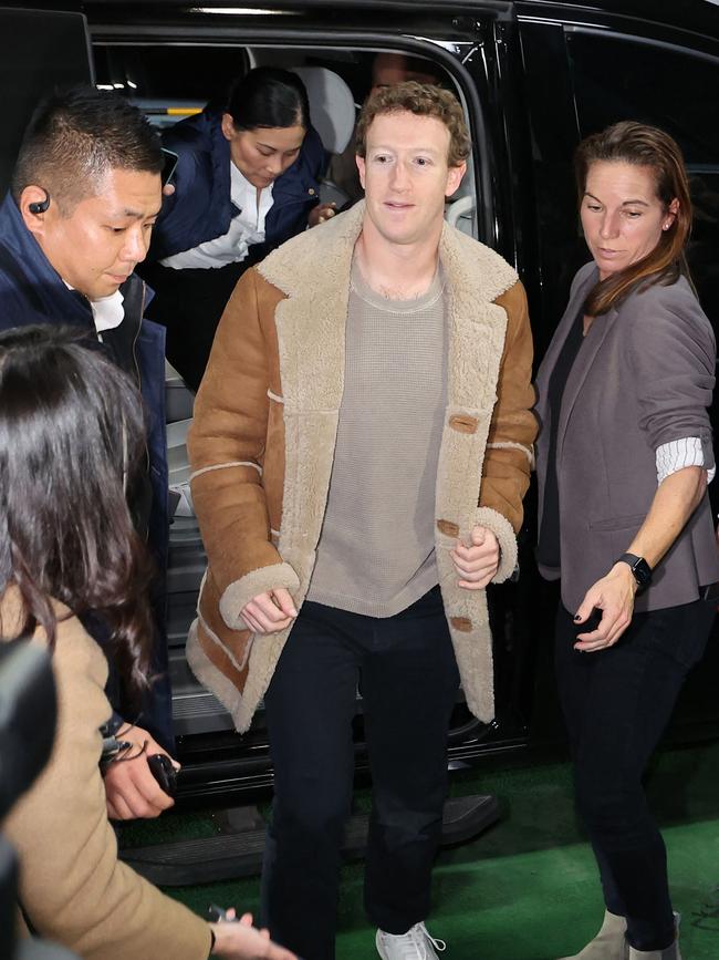 Mark Zuckerberg during his visit to South Korea. Picture: AFP