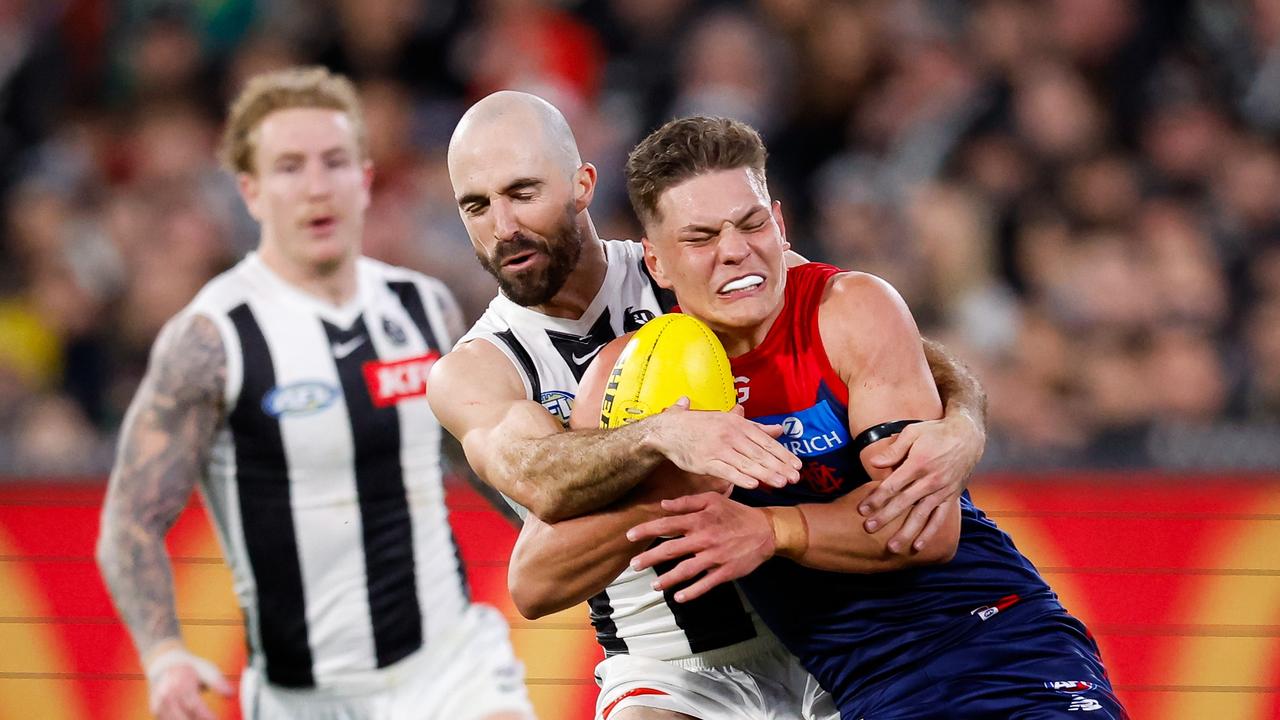 Collingwood veteran Steele Sidebottom says the Pies’ ‘time is now’ after an aggressive trade period. Picture: Dylan Burns / Getty Images