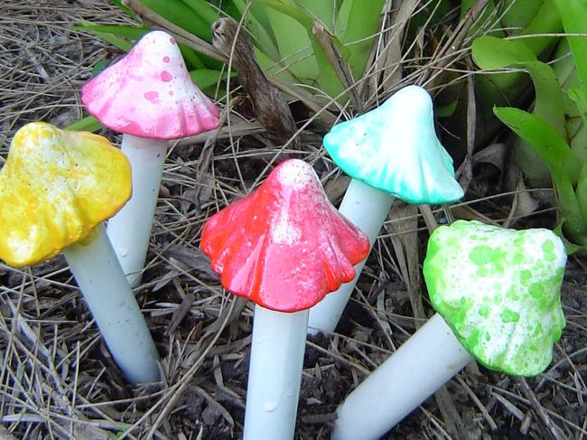 Any garden will benefit from a little bit of magic. Magic-Mushies are made of concrete and enamels, and are a hardy addition to any garden setting small or big. Each magic mushroom is individually hand painted, from $25, magic-mushies.com. Picture: Supplied