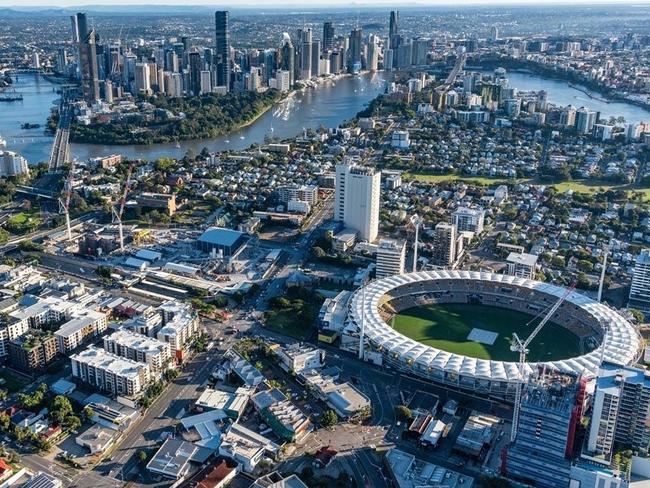 Renders of the Gabba Stadium ahead of the Brisbane 2032 Olympic and Paralympic Games. Source: Queensland Government