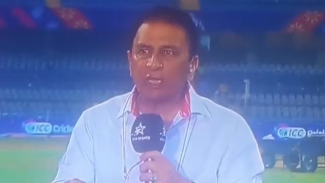 Sunil Gavaskar wasn't happy with World Cup pitch critics. Photo: Twitter/Star Sports.