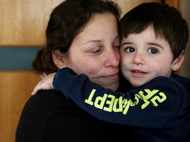 Sonya Ghanem, with her son Joe. Picture: Kristi Miller