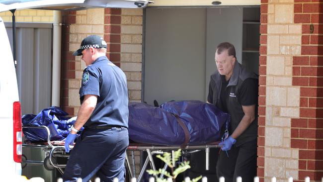 The women’s bodies were removed from the home earlier today. Picture: Dean Martin