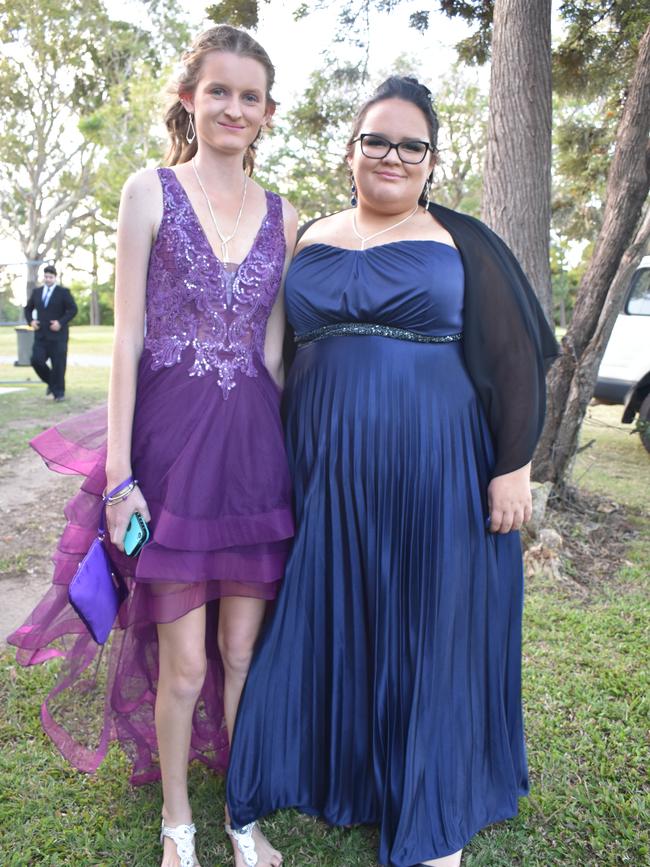 Lisa Fenech and Hayley King at the Pioneer State High School formal at the Mackay Golf Course on Friday November 20. Picture: Zizi Averill