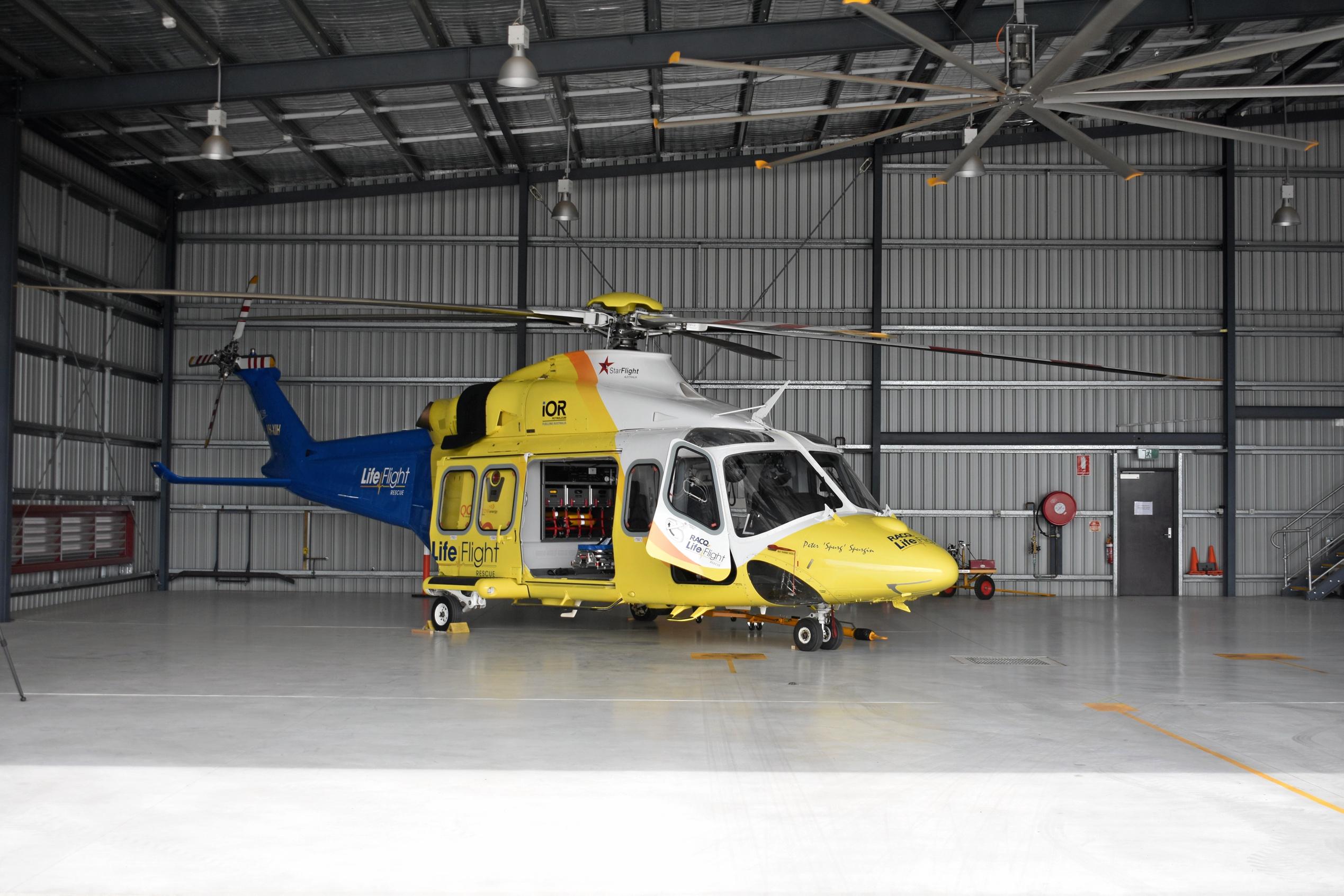 Roma's new LifeFlight chopper. Picture: Jorja McDonnell