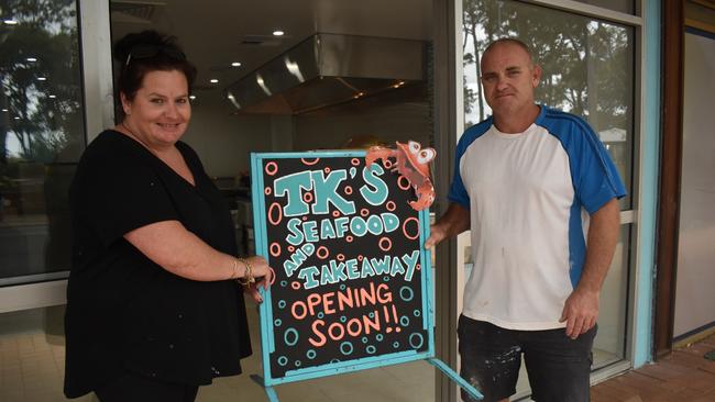 Kristie and Toby Jack outside their new business, TK Seafood in Torquay. Photo: Stuart Fast