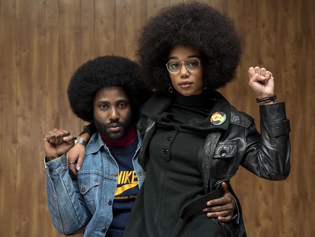 On his first undercover assignment at a Black Power rally in BlacKkKlansman, Stallworth meets activist Patrice, played by Laura Harrier. Picture: Universal Pictures