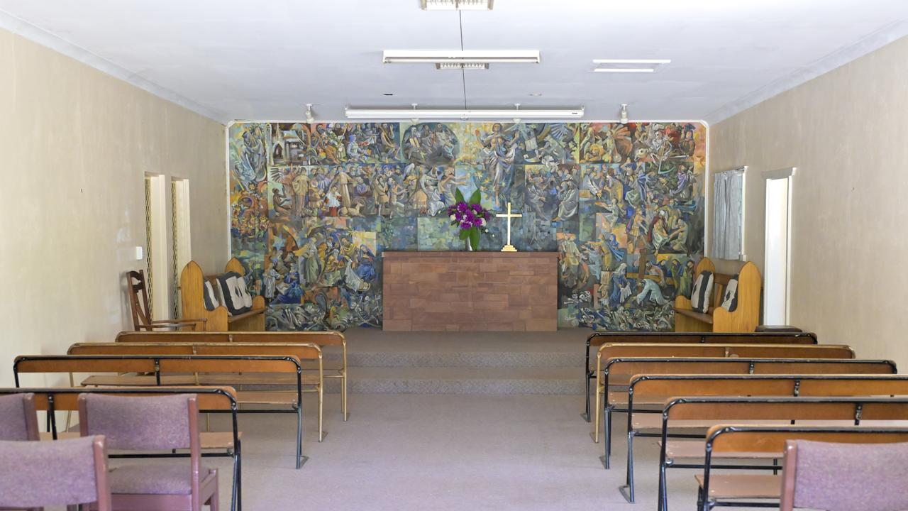 Robert Czako’s heritage listed mural in St Mary’s Chapel.