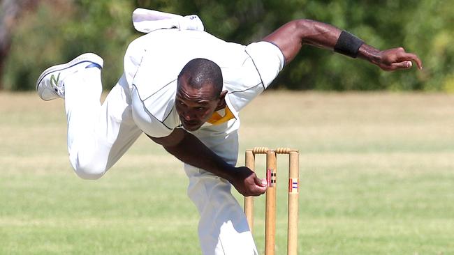 Brenton Parchment took six wickets for Doutta Stars. Picture: Hamish Blair