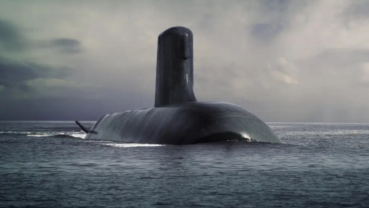 An artist’s impression of the of the Royal Australian Navy’s Future submarine.