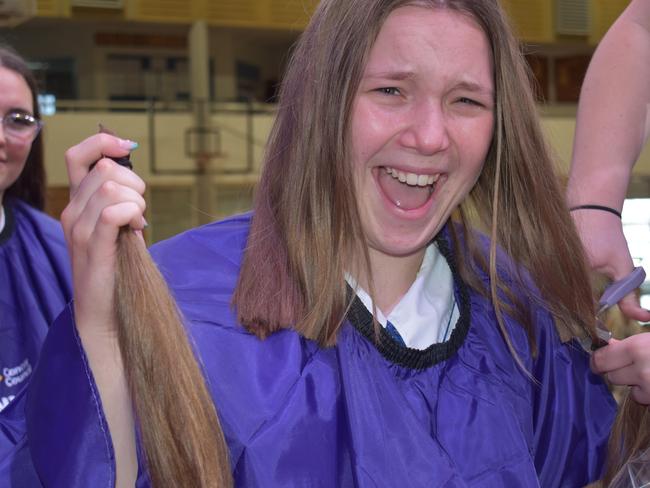 Year 12 students at Loreto College 'Rocked the Chop' for the Cancer Council's Ponytail Project