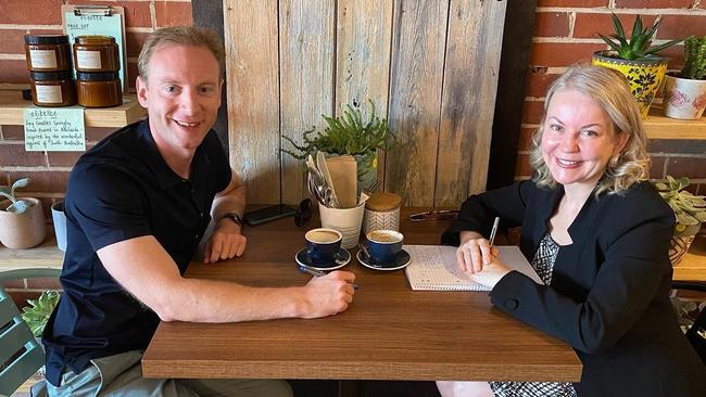 Holdfast mayor Amanda Wilson is the new Liberal candidate for seat of Black, pictured with David Speirs during his time as an MP. Picture: Instagram