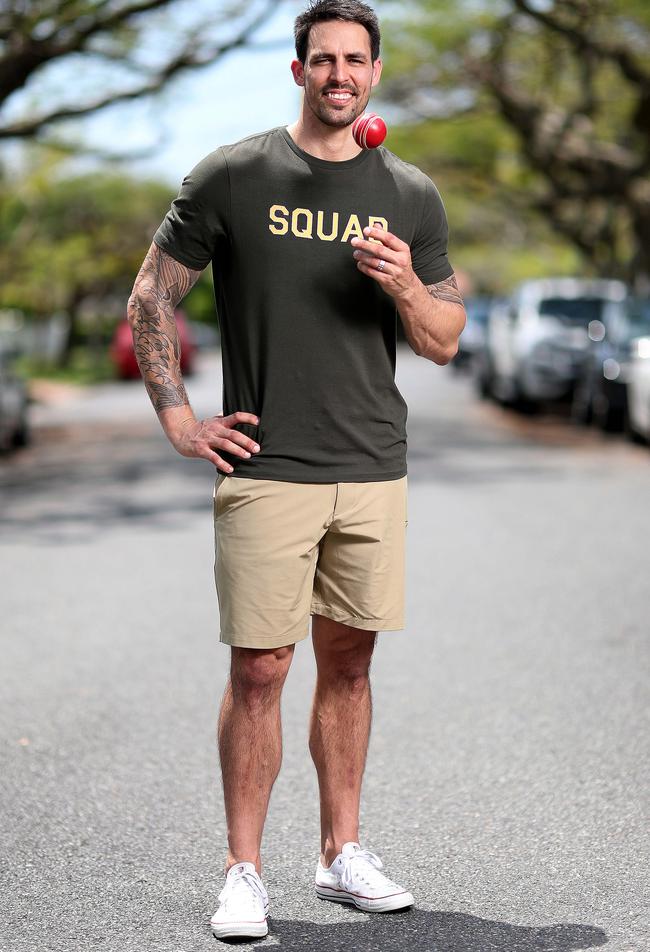 Mitchell Johnson has just been signed on to represent Queensland-based brand Squad Athletica. Picture: Peter Wallis